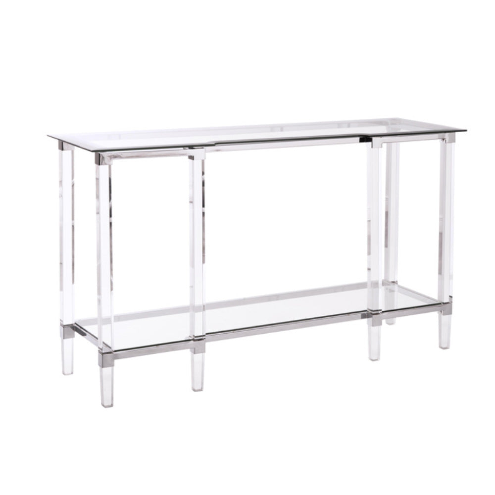 Rectangular Sofa Table with Acrylic Legs