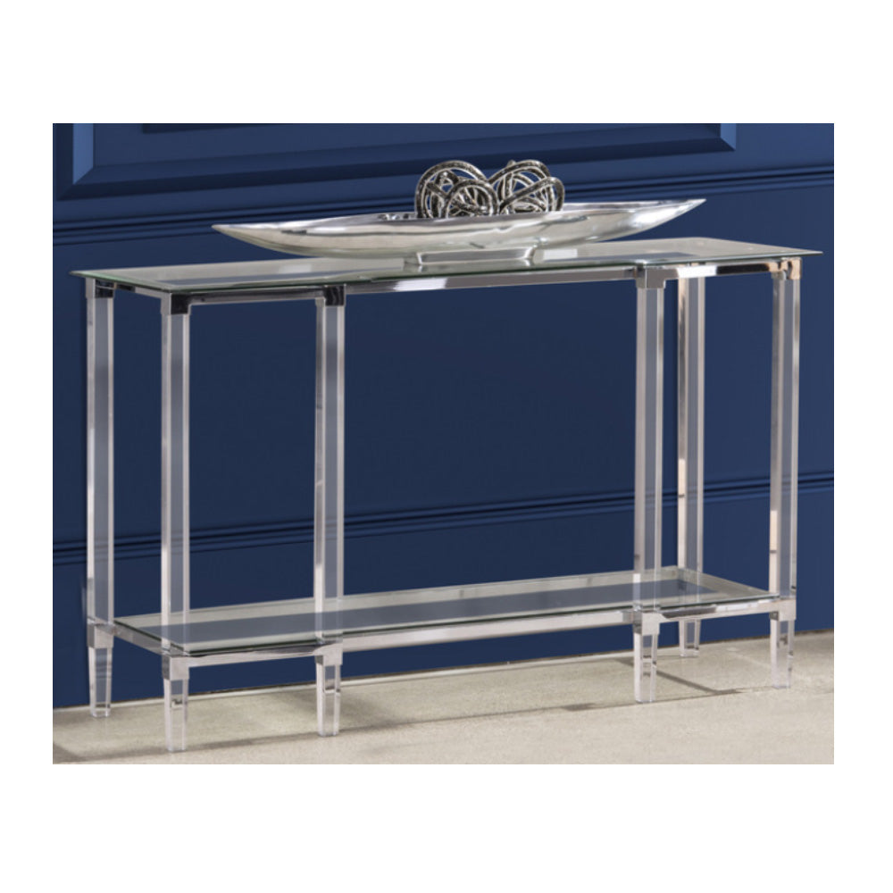 Rectangular Sofa Table with Acrylic Legs