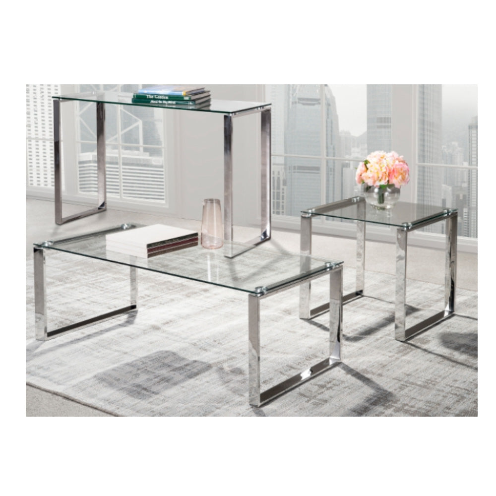 Sofa Table with Glass Top