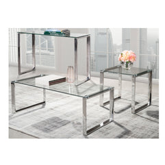 Sofa Table with Glass Top
