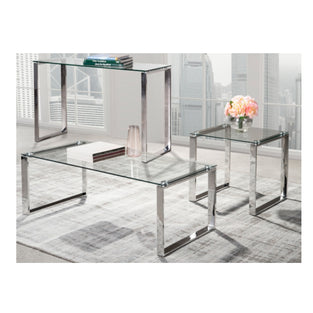 Sofa Table with Glass Top