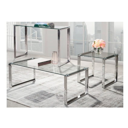 Sofa Table with Glass Top