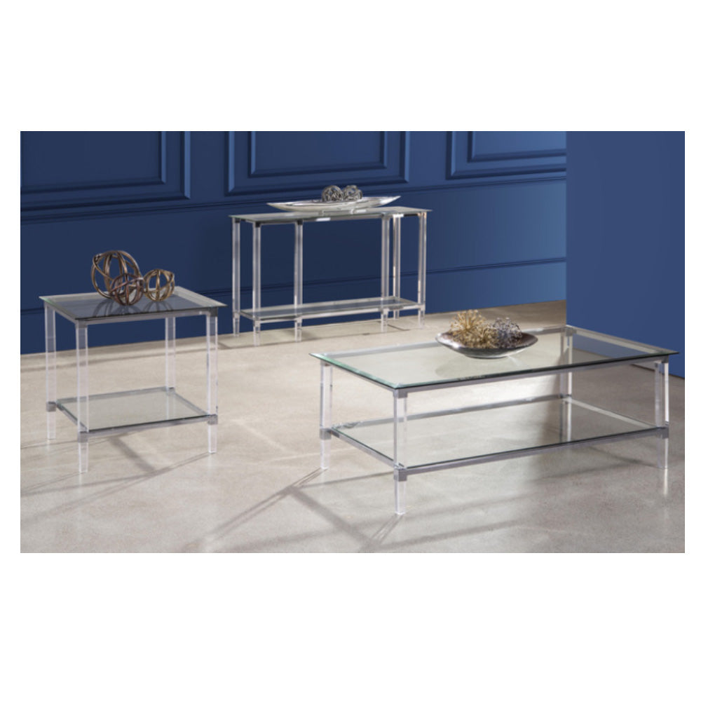 Rectangular Sofa Table with Acrylic Legs
