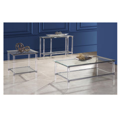 Rectangular Sofa Table with Acrylic Legs
