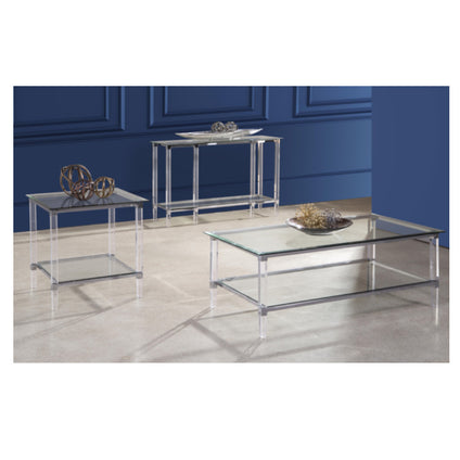 Rectangular Sofa Table with Acrylic Legs