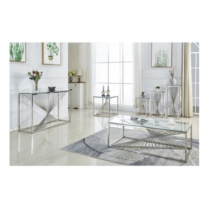Sofa Table with Glass Top