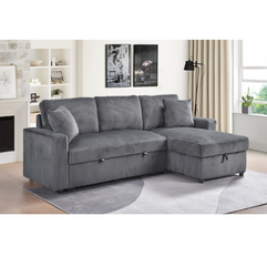 Brecker Sectional Sofabed W/Reversible Storage Chaise