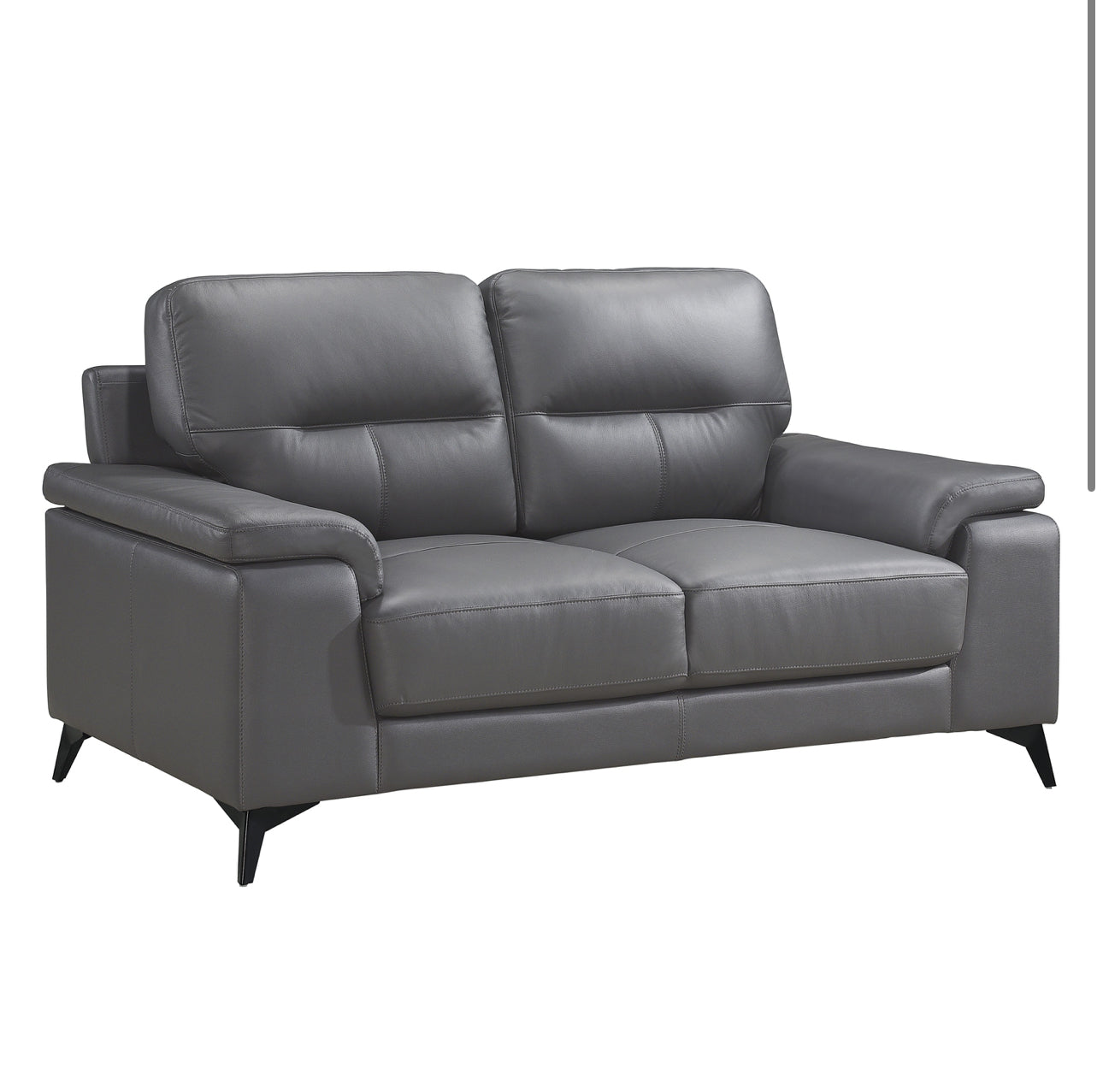 Mischa Leather Loveseat
