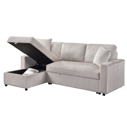 Brecker Sectional Sofabed W/Reversible Storage Chaise