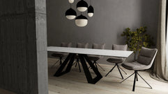Bridge Double Extension Ceramic Dining Table