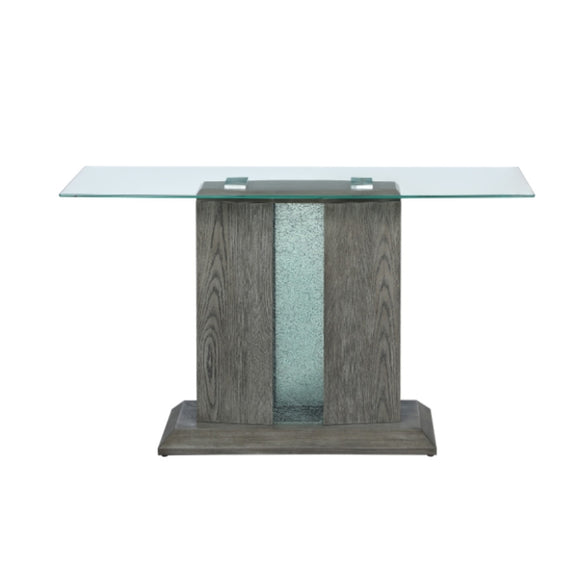 Sofa Table with Glass Top & LED Base