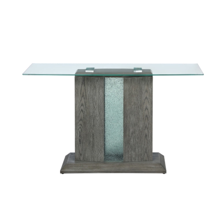 Sofa Table with Glass Top & LED Base