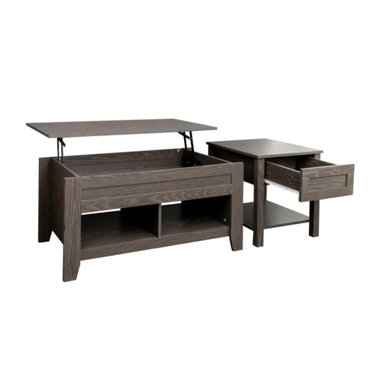 2-piece Set Pack: Lift-Top Coffee Table & End Table