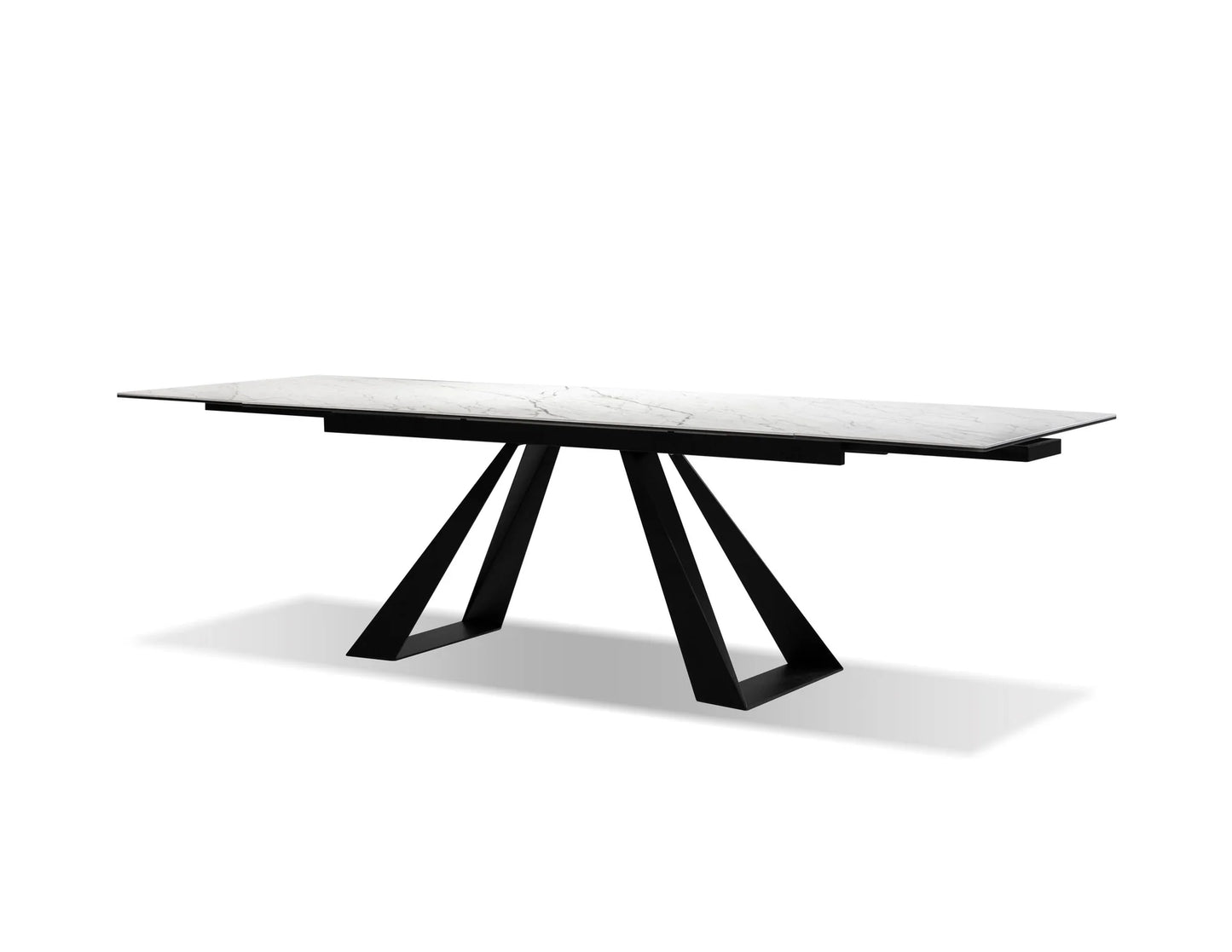 Bridge Double Extension Ceramic Dining Table